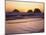 USA, Oregon, Oceanside Beach State Wayside. Sunset over Three Arch Rocks.-John Barger-Mounted Photographic Print