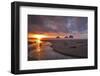 USA, Oregon, Oceanside. Sunset on Three Arch Rocks-Steve Terrill-Framed Premium Photographic Print