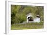 USA, Oregon, Philomath. Harris Bridge Vineyard by the Covered Bridge-Janis Miglavs-Framed Photographic Print