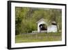 USA, Oregon, Philomath. Harris Bridge Vineyard by the Covered Bridge-Janis Miglavs-Framed Photographic Print