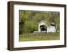 USA, Oregon, Philomath. Harris Bridge Vineyard by the Covered Bridge-Janis Miglavs-Framed Photographic Print