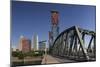 USA, Oregon, Portland. Downtown and the Hawthorne Bridge-Brent Bergherm-Mounted Photographic Print