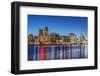 USA, Oregon, Portland, Downtown Skyline at Twilight-Rob Tilley-Framed Photographic Print