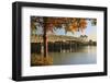 USA, Oregon, Portland. Interstate Bridge crossing Columbia River.-Jaynes Gallery-Framed Photographic Print