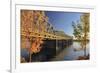 USA, Oregon, Portland. Interstate Bridge crossing Columbia River.-Jaynes Gallery-Framed Photographic Print