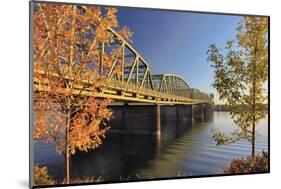 USA, Oregon, Portland. Interstate Bridge crossing Columbia River.-Jaynes Gallery-Mounted Photographic Print