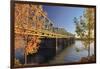 USA, Oregon, Portland. Interstate Bridge crossing Columbia River.-Jaynes Gallery-Framed Photographic Print