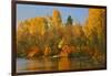 Usa, Oregon, Portland. Johnson Lake and waterfowl in autumn.-Jaynes Gallery-Framed Photographic Print