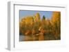 Usa, Oregon, Portland. Johnson Lake and waterfowl in autumn.-Jaynes Gallery-Framed Photographic Print