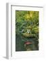 USA, Oregon, Portland. Koi pond in a garden.-Jaynes Gallery-Framed Photographic Print