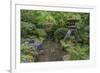 USA, Oregon, Portland, Lantern in a garden.-Rob Tilley-Framed Premium Photographic Print