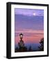 USA, Oregon, Portland. Mt. Hood with moonrise at sunset.-Jaynes Gallery-Framed Photographic Print