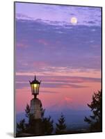 USA, Oregon, Portland. Mt. Hood with moonrise at sunset.-Jaynes Gallery-Mounted Photographic Print