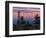 USA, Oregon, Portland. Mt. Hood with moonrise at sunset.-Jaynes Gallery-Framed Photographic Print