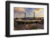 USA, Oregon, Portland. Oregon Convention Center and downtown at sunset.-Jaynes Gallery-Framed Photographic Print