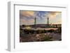 USA, Oregon, Portland. Oregon Convention Center and downtown at sunset.-Jaynes Gallery-Framed Photographic Print