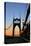 Usa, Oregon, Portland. St. Johns Bridge at sunrise.-Jaynes Gallery-Stretched Canvas