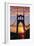 USA, Oregon, Portland. St. Johns Bridge at sunrise.-Jaynes Gallery-Framed Photographic Print