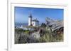 USA, Oregon. Scenic of Umpqua River Lighthouse.-Jaynes Gallery-Framed Photographic Print