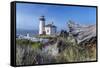 USA, Oregon. Scenic of Umpqua River Lighthouse.-Jaynes Gallery-Framed Stretched Canvas