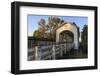 USA, Oregon, Scio, a cyclist crossing the Gilkey Bridge.-Rick A. Brown-Framed Photographic Print