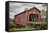 USA, Oregon, Scio, Shimanek Bridge. Digital Composite.-Rick A. Brown-Framed Stretched Canvas