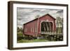USA, Oregon, Scio, Shimanek Bridge. Digital Composite.-Rick A. Brown-Framed Photographic Print