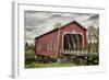 USA, Oregon, Scio, Shimanek Bridge. Digital Composite.-Rick A. Brown-Framed Photographic Print