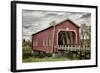 USA, Oregon, Scio, Shimanek Bridge. Digital Composite.-Rick A. Brown-Framed Photographic Print