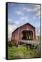 USA, Oregon, Scio, Shimanek Bridge. Digital Composite.-Rick A. Brown-Framed Stretched Canvas