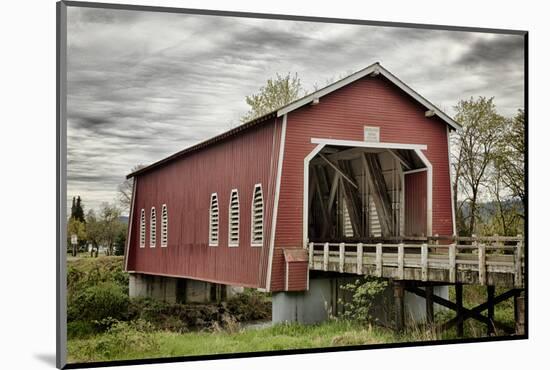 USA, Oregon, Scio, Shimanek Bridge. Digital Composite.-Rick A. Brown-Mounted Photographic Print