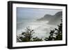 USA, Oregon. Seal Cove in fog on Pacific Coast Scenic Byway between Florence and Newport.-Alison Jones-Framed Photographic Print