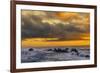 USA, Oregon, Seal Rock Beach. Sunset seascape.-Jaynes Gallery-Framed Photographic Print
