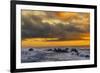 USA, Oregon, Seal Rock Beach. Sunset seascape.-Jaynes Gallery-Framed Photographic Print