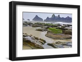 USA, Oregon, Seal Rock State Park. Rocky Beach at Low Tide-Jean Carter-Framed Photographic Print