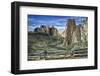 USA, Oregon, Smith Rock State Park, Crooked River winds through volcanic tuff formations with split-Mark Williford-Framed Photographic Print