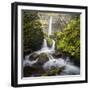 USA, Oregon. Spring view of McCord Creek flowing below Elowah Falls in the Columbia River Gorge.-Gary Luhm-Framed Photographic Print