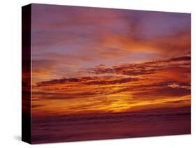 USA, Oregon. Sunset over the Pacific Ocean from Cape Perpetua.-Steve Terrill-Stretched Canvas