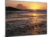 USA, Oregon. Sunset, tide-washed sand and Three Arch Rocks, near Oceanside.-John Barger-Mounted Photographic Print