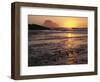 USA, Oregon. Sunset, tide-washed sand and Three Arch Rocks, near Oceanside.-John Barger-Framed Photographic Print