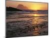 USA, Oregon. Sunset, tide-washed sand and Three Arch Rocks, near Oceanside.-John Barger-Mounted Photographic Print