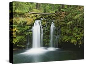 USA, Oregon, Umpqua River. Waterfall.-Jaynes Gallery-Stretched Canvas