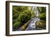 USA, Oregon. View from Below Elowah Falls on Mccord Creek in Autumn in the Columbia Gorge-Gary Luhm-Framed Photographic Print