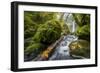 USA, Oregon. View from Below Elowah Falls on Mccord Creek in Autumn in the Columbia Gorge-Gary Luhm-Framed Photographic Print