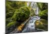 USA, Oregon. View from Below Elowah Falls on Mccord Creek in Autumn in the Columbia Gorge-Gary Luhm-Mounted Photographic Print