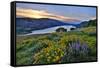 USA, Oregon. View of Lake Bonneville at sunrise.-Jaynes Gallery-Framed Stretched Canvas