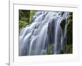 USA, Oregon, Willamette National Forest, Three Sisters Wilderness, Upper Proxy Falls-John Barger-Framed Photographic Print