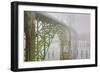 USA, Oregon. Yaquina Bay Bridge in Fog-Jean Carter-Framed Photographic Print