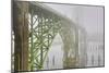 USA, Oregon. Yaquina Bay Bridge in Fog-Jean Carter-Mounted Photographic Print