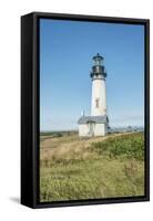 USA, Oregon. Yaquina Head Natural Area, Yaquina Head Lighthouse.-Rob Tilley-Framed Stretched Canvas